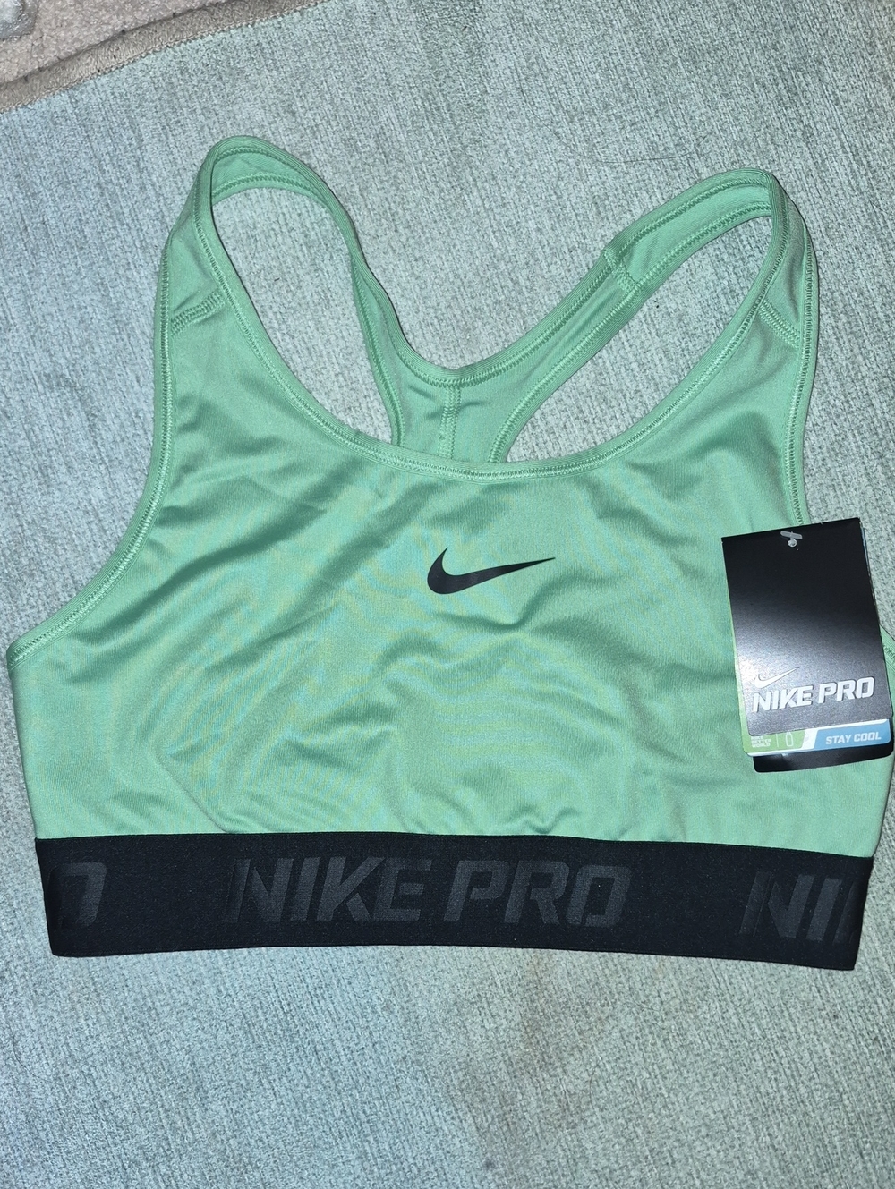 Nike Mint Green Racerback Sports Bra with Black NIKE PRO Band